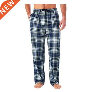 Men's Home Pants Cotton Flannel Autumn Winter Warm Sleep Bot