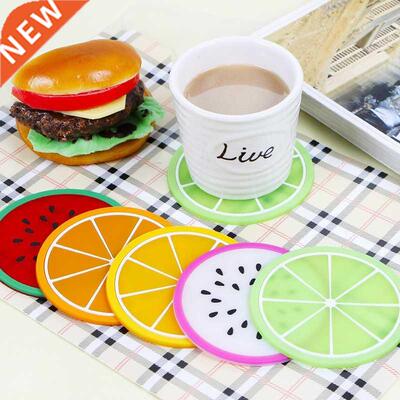 1 Pcs Fruit Shape Coaster Creative Cup Pads Silicone Insulat