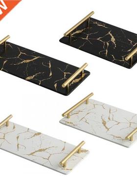 Mrble Texture Serving Try Esy Clen Cermic Mkeup Jewelr