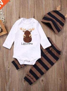 Citgeett Autumn Baby Boy Clothing Sets Xmas Newborn Baby Bo