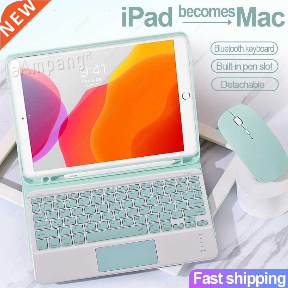 Case wth Touchpad Keyboard Mouse For Apple Pad 10.2 8 8th
