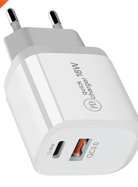 18W PD QC 3.0 Dul USB Chrger Quick Chrge EU US EU U Plug