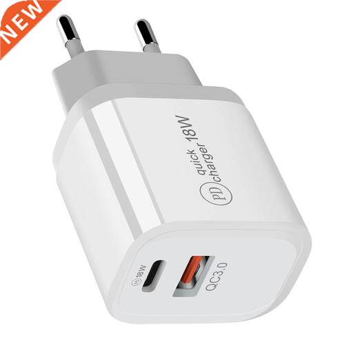 18W PD QC 3.0 Dul USB Chrger Quick Chrge EU US EU U Plug