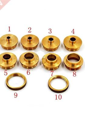 10PCS Brass Router Plate Guide Bushings + Round Base bottom