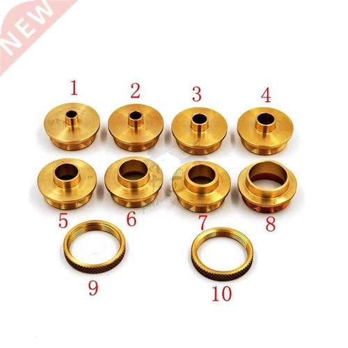 10PCS Brass Router Plate Guide Bushings + Round Base bottom
