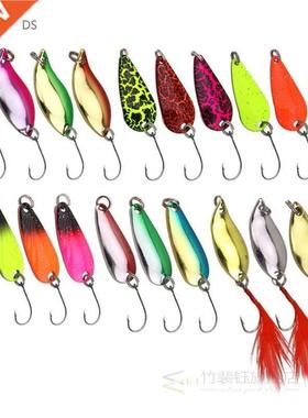 20pcs Fishing Lures Sequins Spoon Baits Set with EVA Foam Co