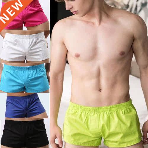 Men's cotton casual shorts Summer white Large size High wais