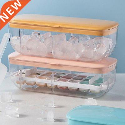 Silicone Ice Cube Maker Trays with Lids for Freezer
