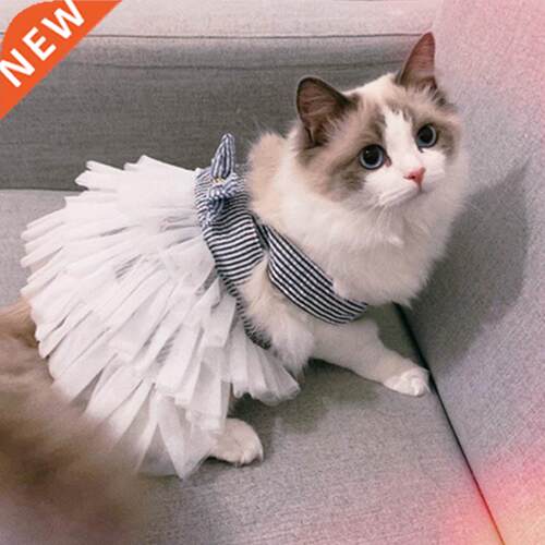 Striped Cat Clothes Spring Summer Pet Clothing for Small Cat