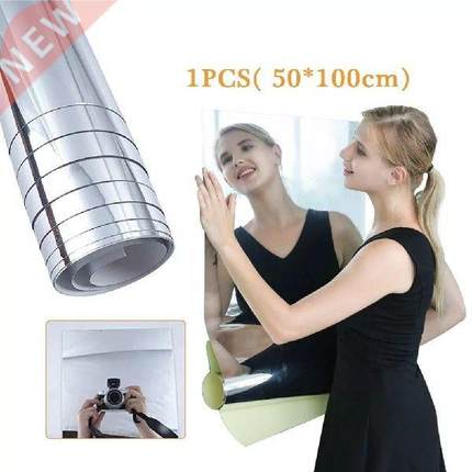 50*100cm Long Blurry Mirror Sticker Self-Adhesive Wall