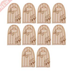 10 x Cut Wooden Mini Tiny Plain Fairy Faerie Pixie Elf Door
