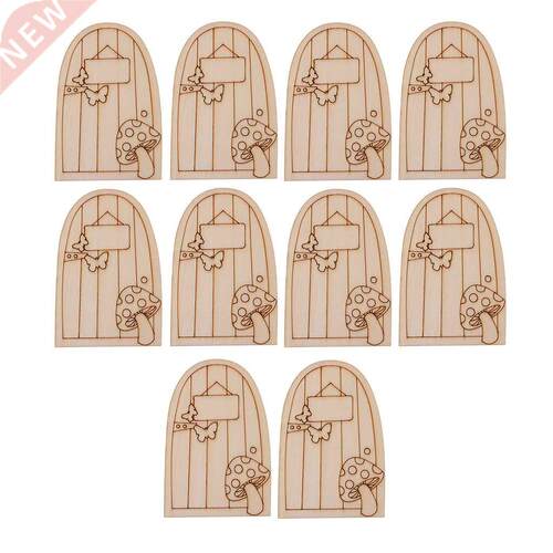 10 x Cut Wooden Mini Tiny Plain Fairy Faerie Pixie Elf Door