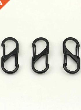 10Pcs Stainless Steel S Type Carabiner With Lock Mini Keycha