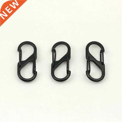 10Pcs Stainless Steel S Type Carabiner With Lock Mini Keycha