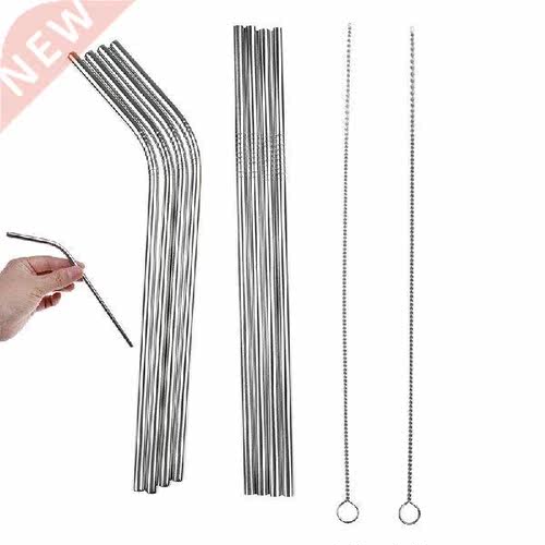 4Pcs High Quality Reusable Drinking Straw 04 Stainless