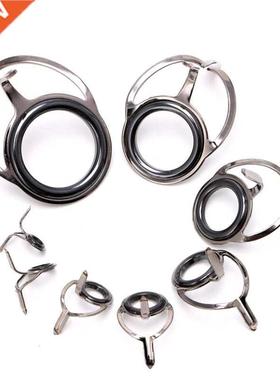 8Pcs 6# - 30# Stainless Steel Eye Rings Fishing Rod Guides T