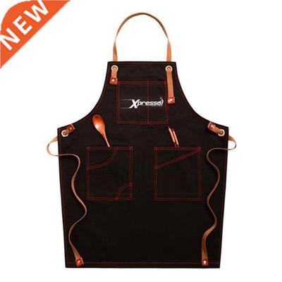 Chef Apron Cotton Canvas Cross ack Adjustale Apron with Po