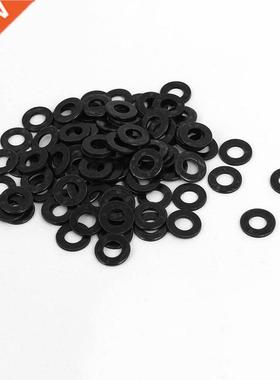 M5 x 10mm x 1mm Black Nylon Flat Washers Gaskets Spacers 100