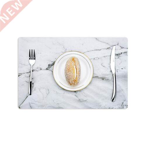 1 pc Marble Pattern Stripe PVC Mat Table Mats Plate Dish