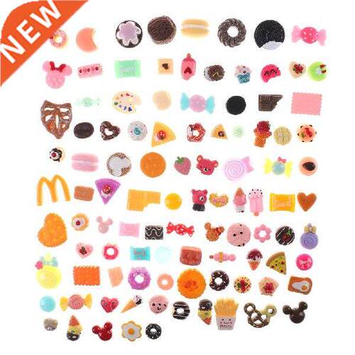 10Pcs Mini Food Cakes Donuts Biscuit Dollhouse Miniature