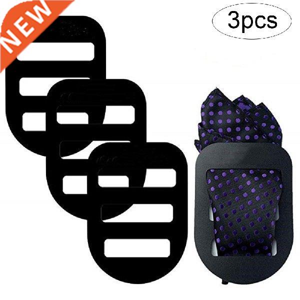 3PCS Men's Suit Pocket Handkerchief Fixed Clip Board Suit