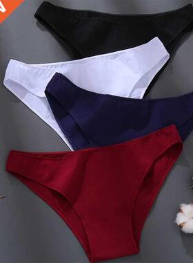 FINETOO 3PCS/Set M-XXL Panties Women Cotton Lingerie Woman U