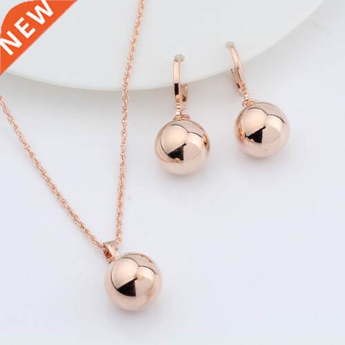Irina New Arrivals 585 Rose Gold Color Spherical Ball Geomet