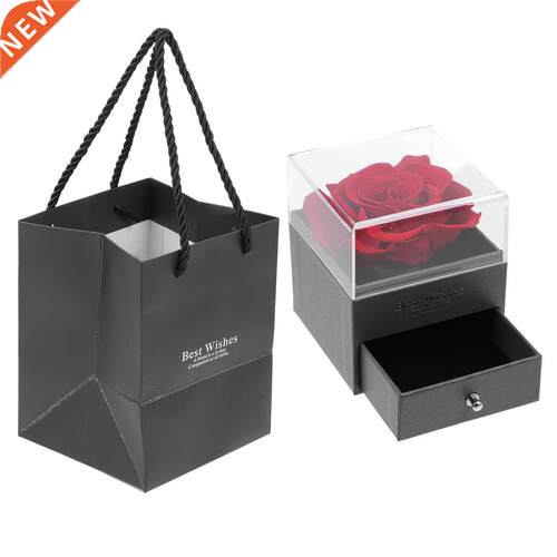 Jewelry Gift Box Romantic Preserved Flower Drawer Type