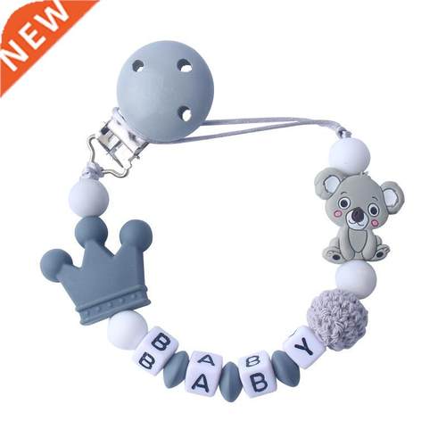 Personalized Name Handmade Silicone Pacifier Chains Safe Tee