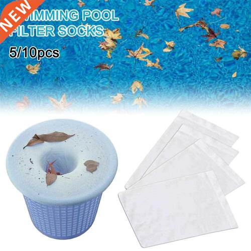 10pcs Pool Flter Storage Skmmer Sock Slag Basket Elastc