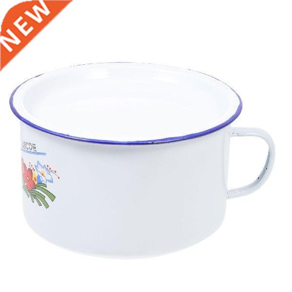 Bowl Enamel Cup Dessert Vintage Camping Plates Bread Dough