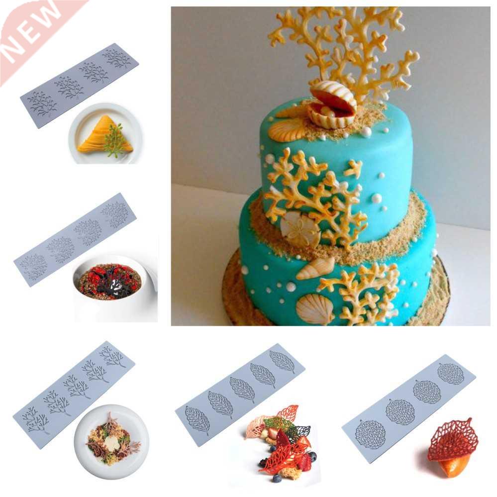 New Coral Lace Mat Seaweed Silicone Cake Lace Mold Fondant C