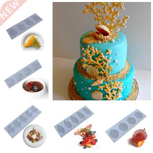 New Coral Lace Mat Seaweed Silicone Cake Lace Mold Fondant C