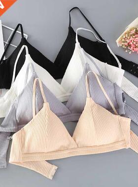 DeRuiLaDy Soft Bralette Deep V Seamless Bras For Women Thin