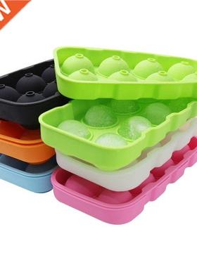 Ice Cube Mold 6-Cavity Silicone  Round Ice Ball Tray Cand