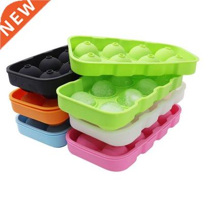 Ice Cube Mold 6-Cavity Silicone  Round Ice Ball Tray Cand