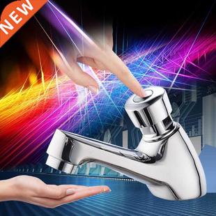 Auto Self Closing Water Saving Tap Bathroom Basin Cold Fauce