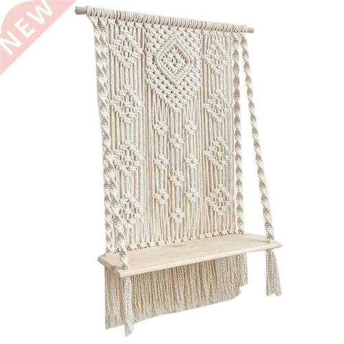 Nordic Style Hand-Woven Tapestry Shelf Bedroom Living Room