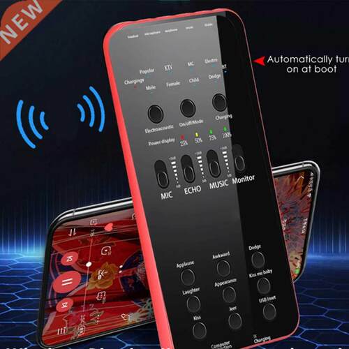 E6 Sound Card for Cell Phone PC Broadcast Sound Card Externa