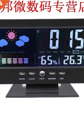 Met Klok Sensor Hygrometer Kleur Lcd-scherm Temperatuur Mete