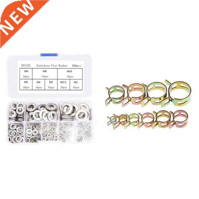 360Pcs Stainless Steel Flat Washers Sealing Ring Washers Ass