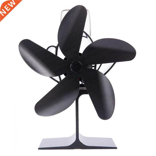 Black Fireplace 4 Blade Fans Heat Powered Circulates Stove F