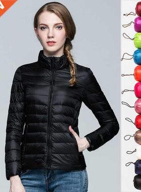 Down Parka Women Ultra-light Thin Down Jacket 2022 Autumn Wi
