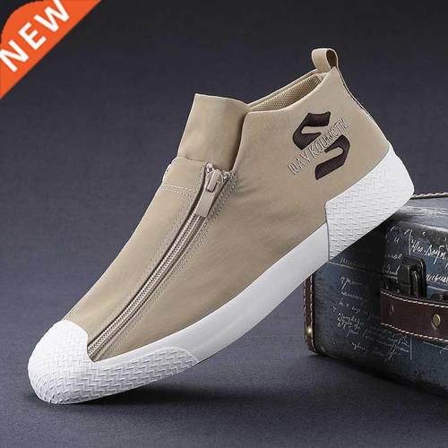 Men Casual Shoes Fashion Double-row Zipper Design Loafers L