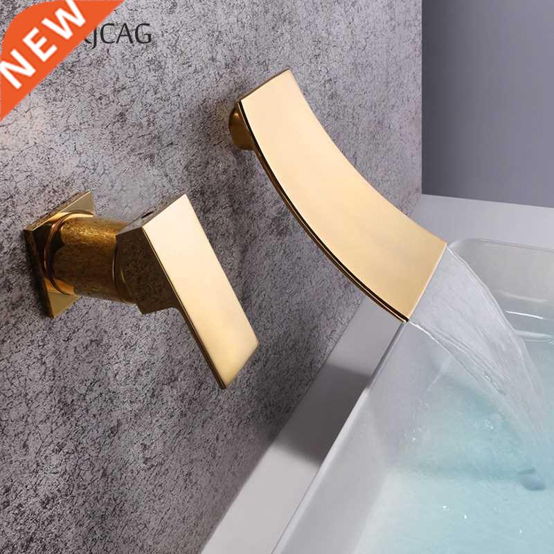 Gold Black Brass Concealed Basin Faucet Hot And Cold Water
