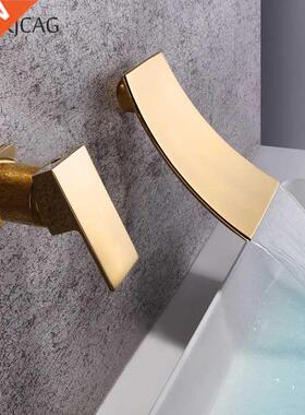 Gold Black Brass Concealed Basin Faucet Hot And Cold Water