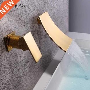 Gold Black Brass Concealed Basin Faucet Hot And Cold Water