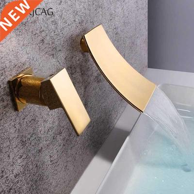 Gold Black Brass Concealed Basin Faucet Hot And Cold Water