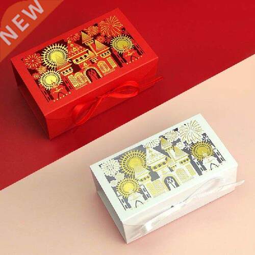10Pcs Rectangle Candy Chocolates Boxes Ribbon For Wedding