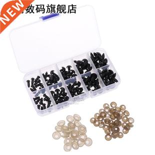 100pcs/Box Black 6-12mm Plastic Craft Safety Eyes 适用于 Ted